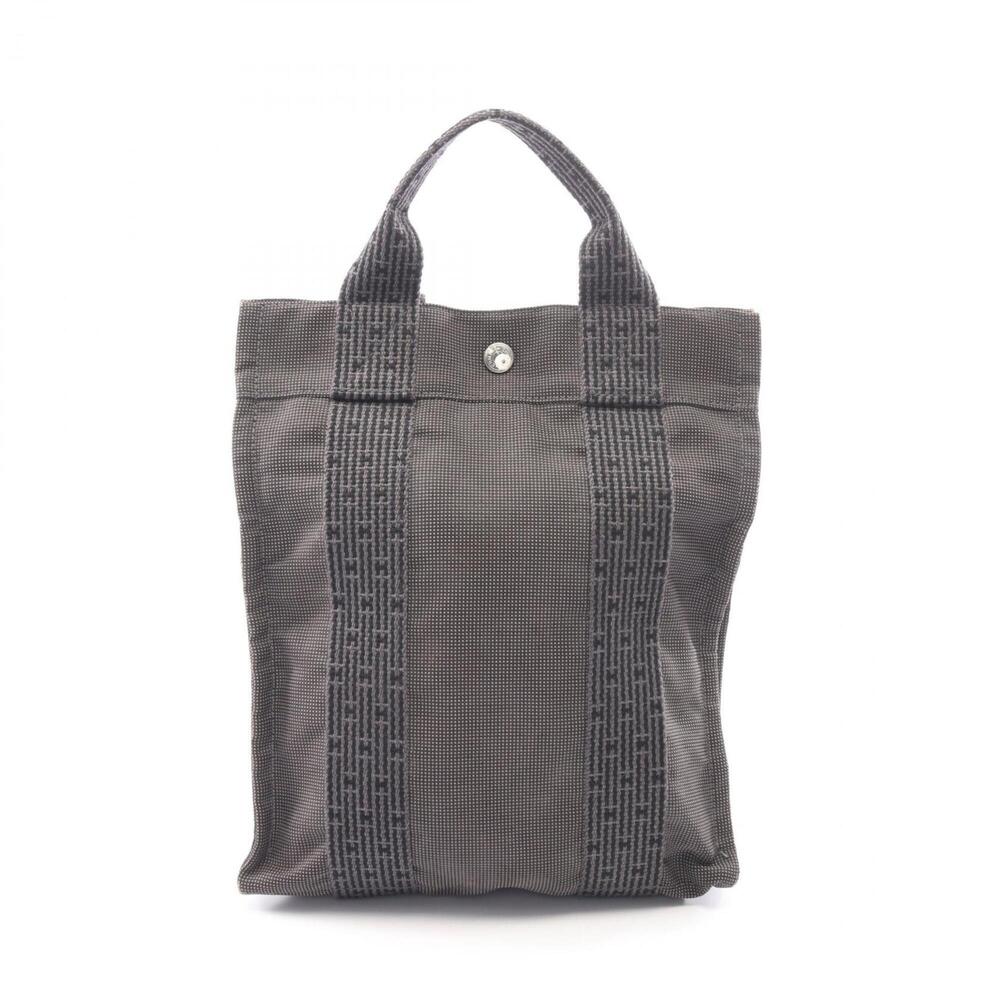Hermes Herline Ad PM Backpack/Handbag, Nylon Canvas, Women's, Gray